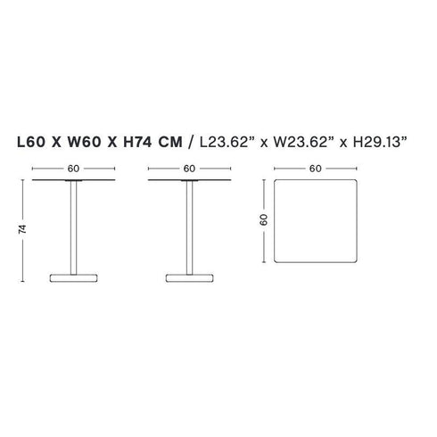 Terrazzo Garden Table 60x60cm